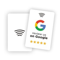 Individualisierter QR-Code Logo NFC RFID Hotel Acryl PVC Schild Google Bewertungsanzeige Ständer NFC Social Media Karte Epoxy Chip Ntag213