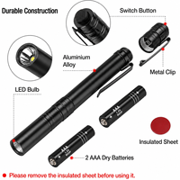 Mini lampe torche LED personnalisée, lampe de poche, stylo torche, lampe torche médicale