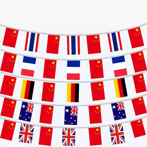 Guirlande de drapeaux en polyester double face réglable avec <span class=keywords><strong>carte</strong></span> du monde pour la décoration de jardin, de bar, de restaurant ou de fête - Product Image 4