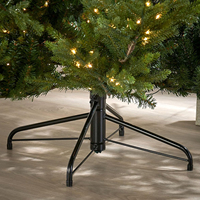 Sapin de Noël pré-éclairé avec base autoportante en PE+PVC de haute qualité, éclairage LED, écologique, vente en gros usine
