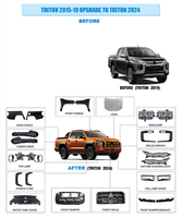Kit de conversion de lifting pour TRITON 2015-2019 : Améliorez votre TRITON 2024 avec des pièces de modification pour pare-chocs extérieur, calandre et phares de pick-up