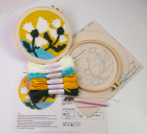 New Arrival DIY Cross Stitch Punch Needle Kit Embroidery Set Customized Floral Punching Needle Kits for Adults Needle Punch
