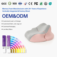 Oreiller de sommeil multifonctionnel en mousse à mémoire de forme OEM/ODM, soutien de la nuque, anti-bactérien, non toxique, personnalisable par le fabricant