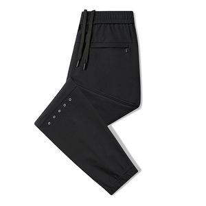 Pantalon en soie glacée pour hommes en maille ultra-mince à séchage rapide sport en été plus engrais plus taille climatisation tube droit plat - Product Image 5