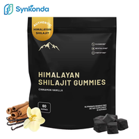 Gummies de Shilajit Pur de l'Himalaya Saveur Cannelle Vanille Bonbons Gélifiés Carrés Masticables Doux Complément Énergétique pour Hommes et Femmes