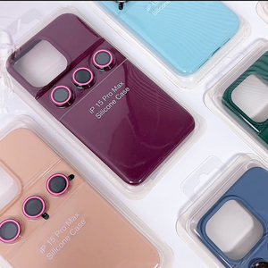 Custodia per telefono in Silicone liquido con protezione per obiettivo Set di custodie per telefono per IPhone 15 14 13 per Samsung Xiaomi Huawei Motorola <span class=keywords><strong>Tekno</strong></span> - Product Image 3