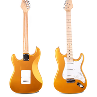 Set Gitar Elektrik ST dengan Body Alder, Fingerboard Maple Polish Upgrade dari Pabrik OEM China, Dilengkapi Amplifier