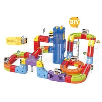 Ensemble de construction de circuit de voitures magnétique personnalisable OEM 2026 tendance avec élévateur et balançoire, jouet éducatif STEM