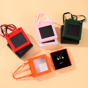 Custom Logo Portable Square Drawer Jewelry Packaging Box for Ring Necklace Earrings <b>Bracelet</b> OEM ODM Wholesale - Product Image 4