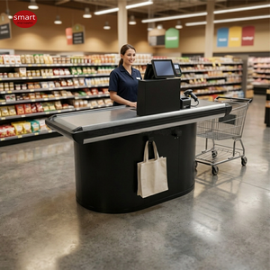 Comptoir <span class=keywords><strong>de</strong></span> caisse <span class=keywords><strong>de</strong></span> supermarché Sydney avec plateau en acier inoxydable, pour commerce <span class=keywords><strong>de</strong></span> détail, Brisbane - Product Image 2