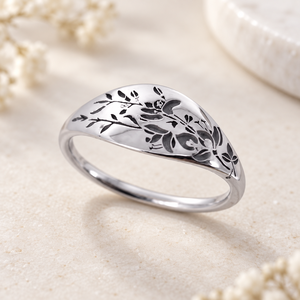 Anello Unisex con Motivo Vegetale, Gioiello Classico per Ogni Giorno - Product Image 4