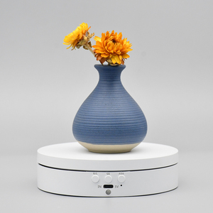 Plateau tournant électrique <span class=keywords><strong>rose</strong></span> de 138 mm, plateau tournant motorisé à 360° pour la photographie, support de présentation rotatif pour la présentation de bijoux et de produits - Product Image 5