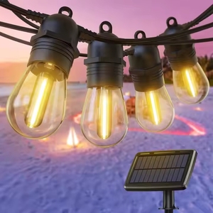 Guirlandes lumineuses <span class=keywords><strong>d</strong></span>écoratives de Noël IP65, guirlandes lumineuses LED solaires rechargeables, lampes solaires de camping - Product Image 1