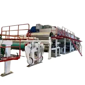 China Fabricante de resíduos de papel para reciclagem de alta qualidade, máquina para fazer papel ondulado, forro Kraft de dois fios