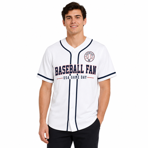 Camiseta de Béisbol Personalizada con Nombre y Número del Equipo, de Algodón/Spandex, para Fanáticos de EE. UU., Manga Corta, para el Día del Partido - Product Image 2