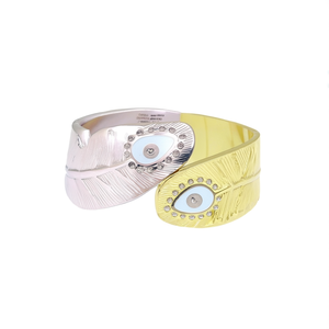 Fashion Bangle 316L Stainless Steel PVD Gold Plating Evil Eye Design Women's Jewelry Bracelet - Product Image 2