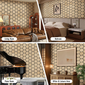 Panneaux acoustiques en <span class=keywords><strong>bois</strong></span> hexagonaux ultra épais professionnels, modernes, pour bureaux, hôtels, insonorisation, absorption acoustique, salon - Product Image 5
