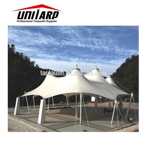 Khu nghỉ mát Lều căng Trần PVC Tarpaulin kiến trúc màng độ bền kéo vải 1050gsm PVC - Product Image 4