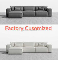 Ensemble de canapés modulaires en cuir Como au design moderne pour le salon, meubles de luxe, canapés modulables en tissu