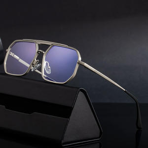 KSL-98333 Gafas de sol con montura cuadrada para hombre, montura metálica negra, protección UV400, gafas de sol clase 2 - Product Image 3