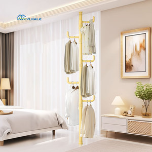 YIJIALE en stock, faible MOQ, porte-vêtements sur pied sans perçage, gain <span class=keywords><strong>de</strong></span> place, pour maison <span class=keywords><strong>de</strong></span> location - Product Image 1