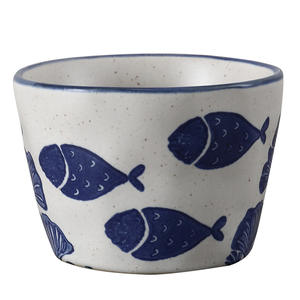 ถ้วยชาเซรามิกสำหรับใช้ในบ้านสไตล์ญี่ปุ่นน่ารักถ้วยสาเกสีขาวพร้อมดีไซน์สีน้ำเงินแก้วชิมชากังฟูผู้เชี่ยวชาญ - Product Image 4