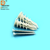 En stock : Chevilles murales, Chevilles creuses, Chevilles en nylon pour cloisons sèches 5/8*1-5/8, Chevilles en nylon autoperceuses pour cloisons sèches avec vis
