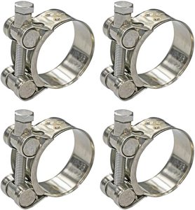 Kẹp ống xả Turbo, kẹp băng thép không gỉ 304, kẹp vít <span class=keywords><strong>M6</strong></span> cho ống xe máy, khóa giữa - Product Image 4