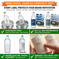 Diseño de Etiqueta de Logotipo para Marca de Cosméticos Personalizada, Anti-Falsificación, Ecológica, Holográfica, Resistente al Aceite, Impermeable y Sensible al Calor