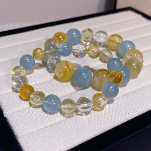Natürliches Tigerauge Kristall Perlenarmband 10mm Gemischte Farben Gelb Blau Rot Unisex Geschenk Büro/Karriere Schmuck - Product Image 2