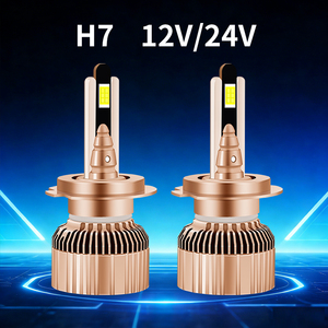 Bombillas <span class=keywords><strong>LED</strong></span> HANDAO para Faros Delanteros de Autos y Camiones, 12V-24V 110W H7, Luces Altas y Bajas, Tubos de Cobre + Placa de Cobre, Conexión Directa - Product Image 1