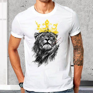 T-shirt de luxe imprimé léopard, haut de gamme, coupe Slim, marque de mode, vêtements d'été, <span class=keywords><strong>2022</strong></span> - Product Image 5