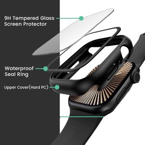 Protection d'écran personnalisée, étui de montre étanche en PC avec verre intégré pour Apple Watch Series 12 46mm 42mm, haute résistance, vente en gros - Product Image 3