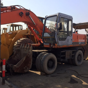 Hitachi-excavadora de ruedas EX160WD usada, con motor Hitachi Original de Japón, en venta - Product Image 1