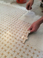 BOTON STONE usine moderne blanc poli cuisine dosseret salle de bain sol mur hexagonal 30x30 marbre mosaïque carrelage