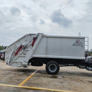 Camion compacteur de déchets à carrosserie fermée 10m³ 12m³ Diesel Manuel Chargement arrière Véhicule de collecte et de transport de déchets - Product Image 1