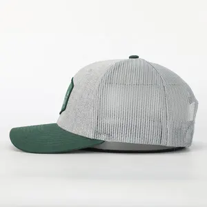 Chapéu de malha de algodão para caminhoneiro com remendo bordado personalizado com logotipo esportivo Gorras 6 painéis da moda masculina