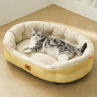 Lits pour animaux de compagnie en mousse à mémoire de forme personnalisés, canapé-lit de luxe imperméable avec housse amovible pour chiens et chats de grande, moyenne et petite taille