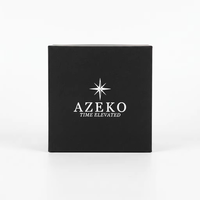 Boîte en cuir PU noir de haute qualité, fabriquée à la main, pour un seul montre, avec insert en velours doux, logo personnalisé, cadeau