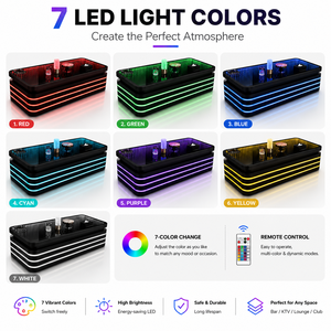 Mesa de Bar de Lujo con Iluminación LED RGB para el Hogar, Mesa de Bar Estilo Cyberpunk para Cafetería, Hotel, Club, Salón <span class=keywords><strong>VIP</strong></span>, Restaurante - Product Image 6