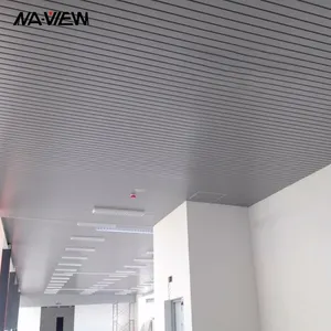 Commercial Building Soundproof Aluminium Strip Ceiling Tiles False Ceiling For Improved Acoustics