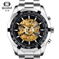 Montre pour homme GUCAMEL Sport en acier inoxydable, design de marque haut de gamme, automatique, décontractée, mécanique, montre-bracelet