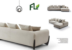 أريكة حديثة من المصنع بسعر المصنع أريكة عصرية لغرفة المعيشة للفنادق ثلاثة مقاعد على شكل حرف L أريكة زاوية مخملية مقطعية - Product Image 5