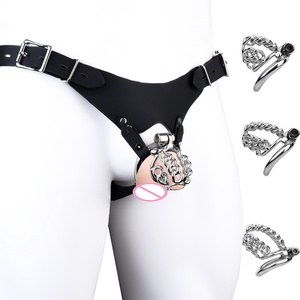 Cinturón de Castidad Metálico Estilo Cadena Gruesa FRRK, Jaula para Pene con Anillo de Bloqueo Uretral Invisible, Juegos para Adultos, Sex Shop 18 - Product Image 1