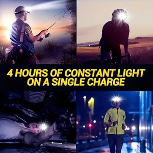 COB <b>LED</b> Super Bright Waterproof Head <b>Lights</b> Rechargeable Outdoor Hiking Camping Repairing Emergency Headlamps with <b>Motion</b> <b>Sensor</b> - Product Image 2