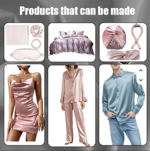 Fabricación de tela elástica de trama satinada de Spandex de poliéster brillante para pijamas, ropa de <span class=keywords><strong>mujer</strong></span> - Product Image 6