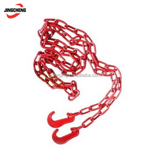Chaîne de fixation marine à maillons longs en alliage forgé G80 avec <span class=keywords><strong>crochet</strong></span> en C, revêtement thermique, certifiée ISO, dimensions 9*57mm, 11*66mm, 13*80mm, 16*96mm - Product Image 1