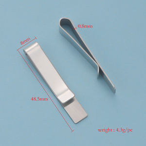 Clips de Corbata de Barra en Blanco de Acero Inoxidable con Logotipo Grabado Personalizado de Metal Simple para Hombre - Product Image 4