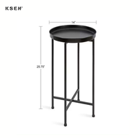 Table d'appoint et table basse en métal argenté de luxe T0785