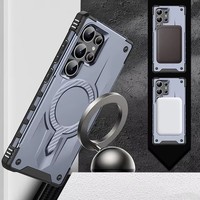 Coque magnétique à succès avec béquille pour Samsung Galaxy S26 Ultra S24 Ultra, transparente mate, agréable au toucher et antichoc